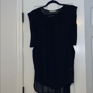 Sheer navy Costa Blanca top